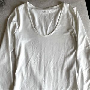 Abercrombie & Fitch White Long Sleeve Top